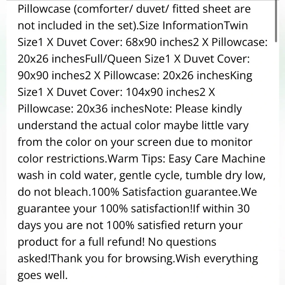 Floral Pattern Bedding Set-TWIN SIZE